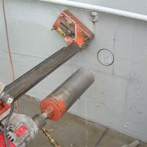 งานเจาะพื้นคอนกรีตเปิดช่องบ่อสายไฟไต้ดิน